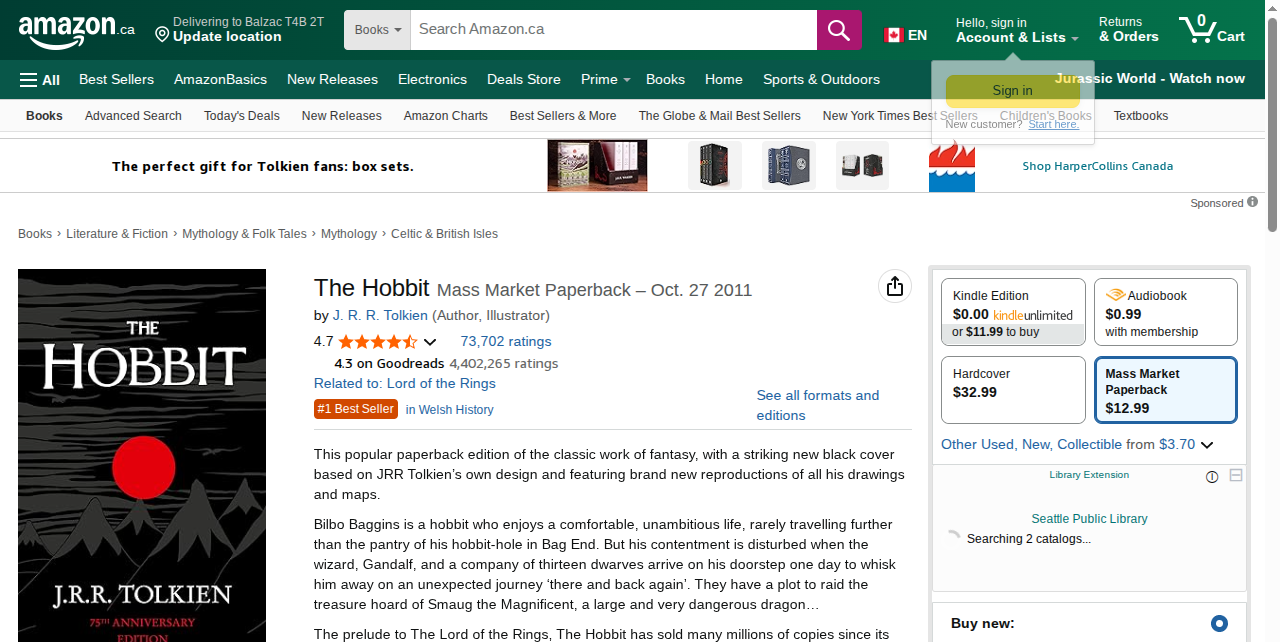 Library Extension on amazon_ca - Desktop
