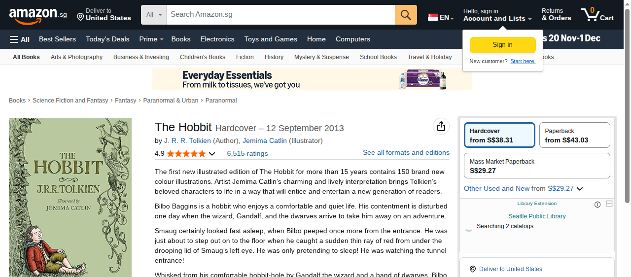 Library Extension on amazon_comsg - Desktop