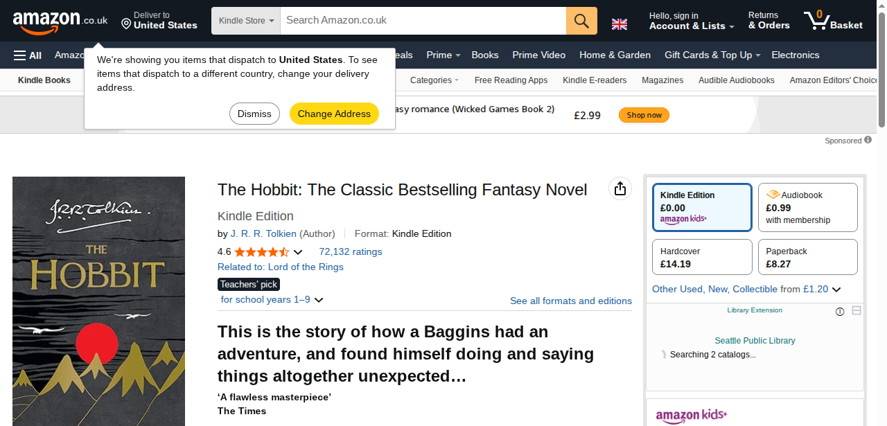 Library Extension on amazon_couk - Desktop