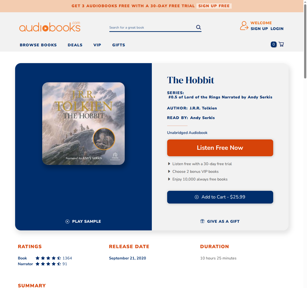 Library Extension on audiobooks_com - Desktop