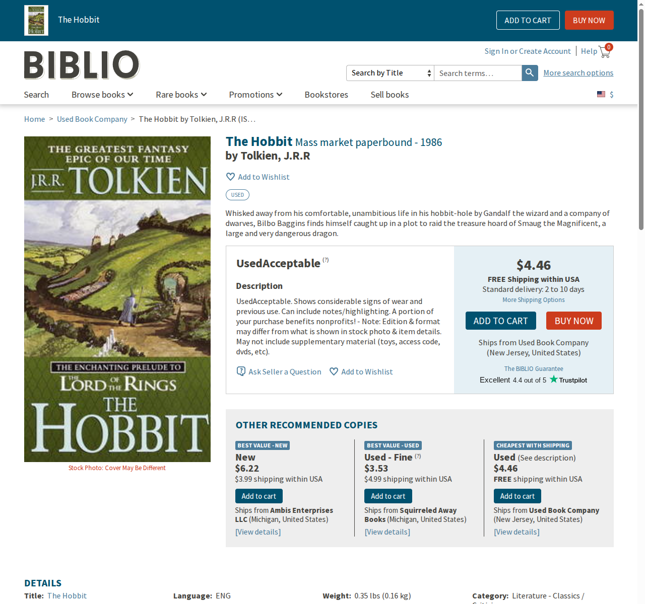 Library Extension on biblio_com - Desktop