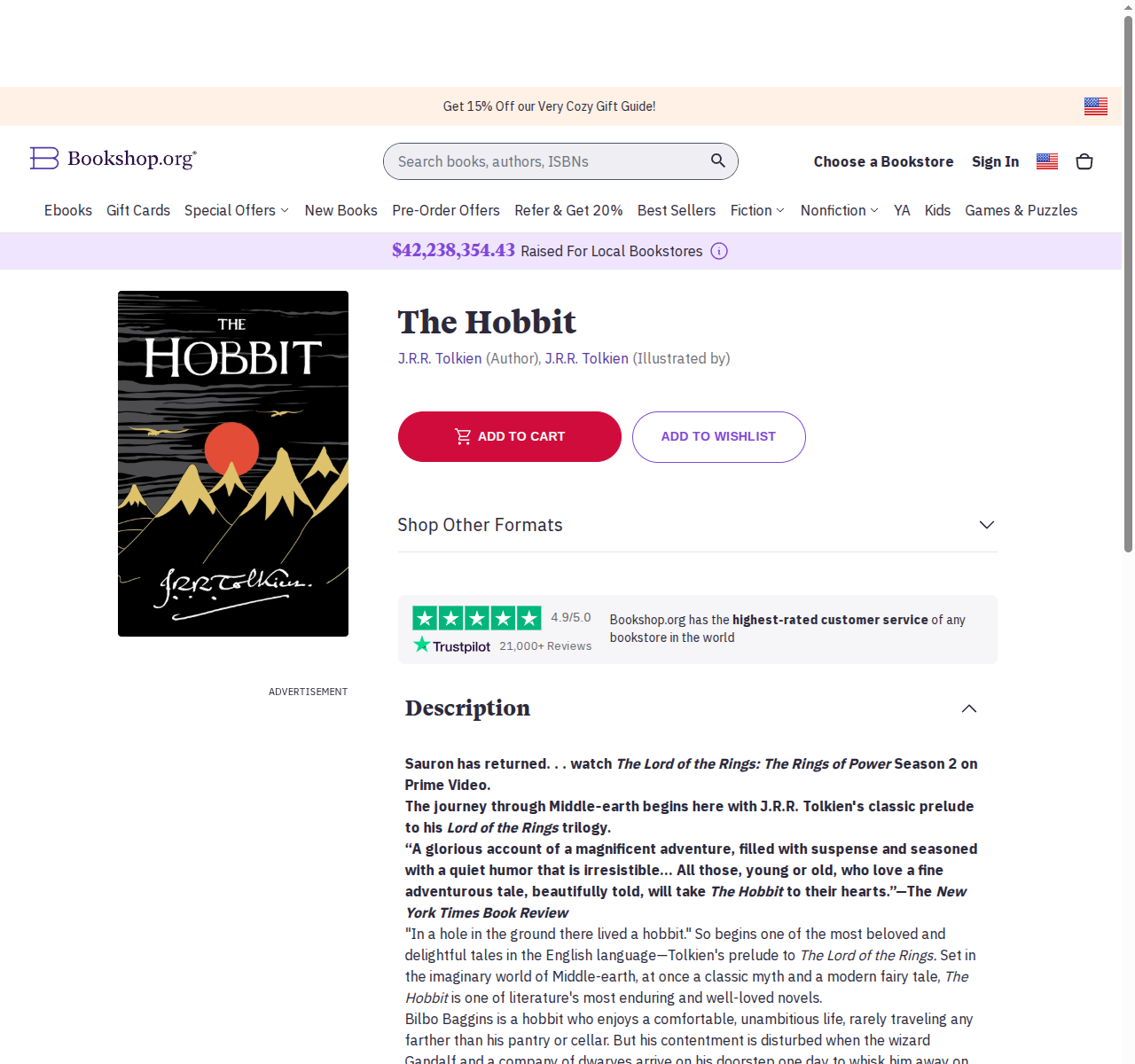 Library Extension on bookshop_org - Desktop