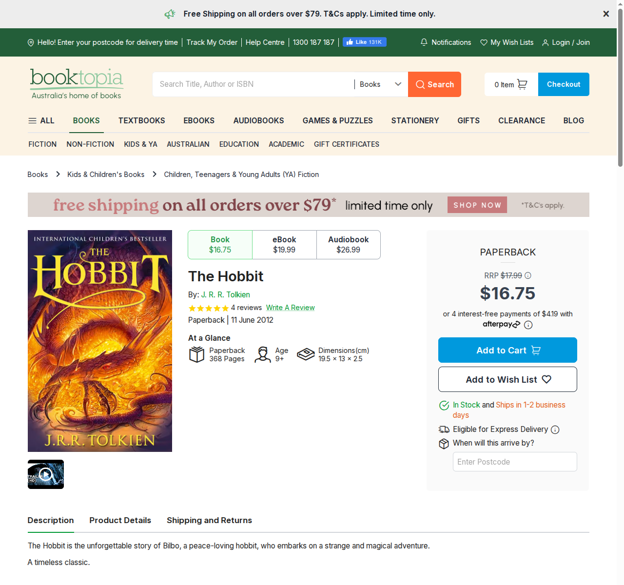 Library Extension on booktopia_com - Desktop
