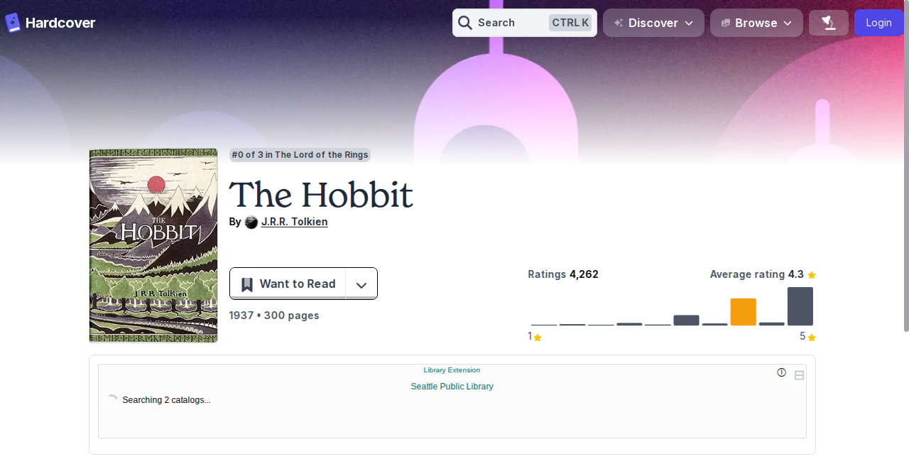 Library Extension on hardcover_app - Desktop