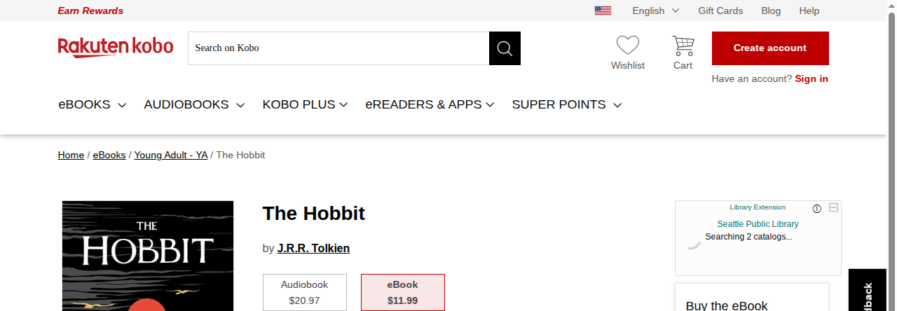 Library Extension on kobo_com - Desktop