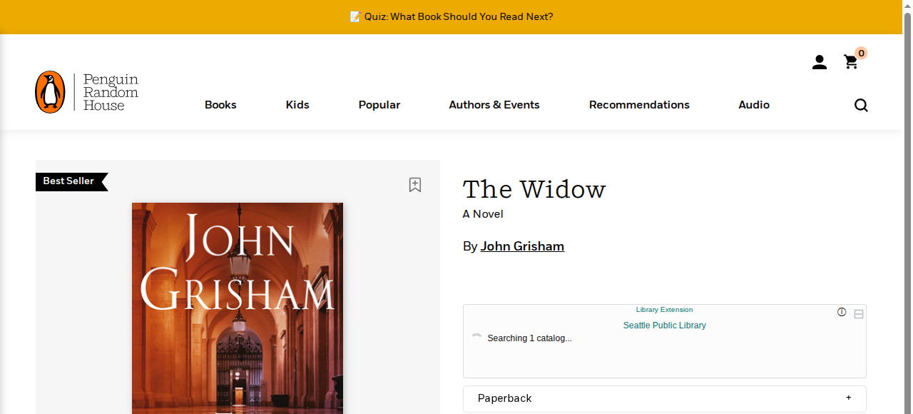 Library Extension on penguinrandomhouse_com - Desktop