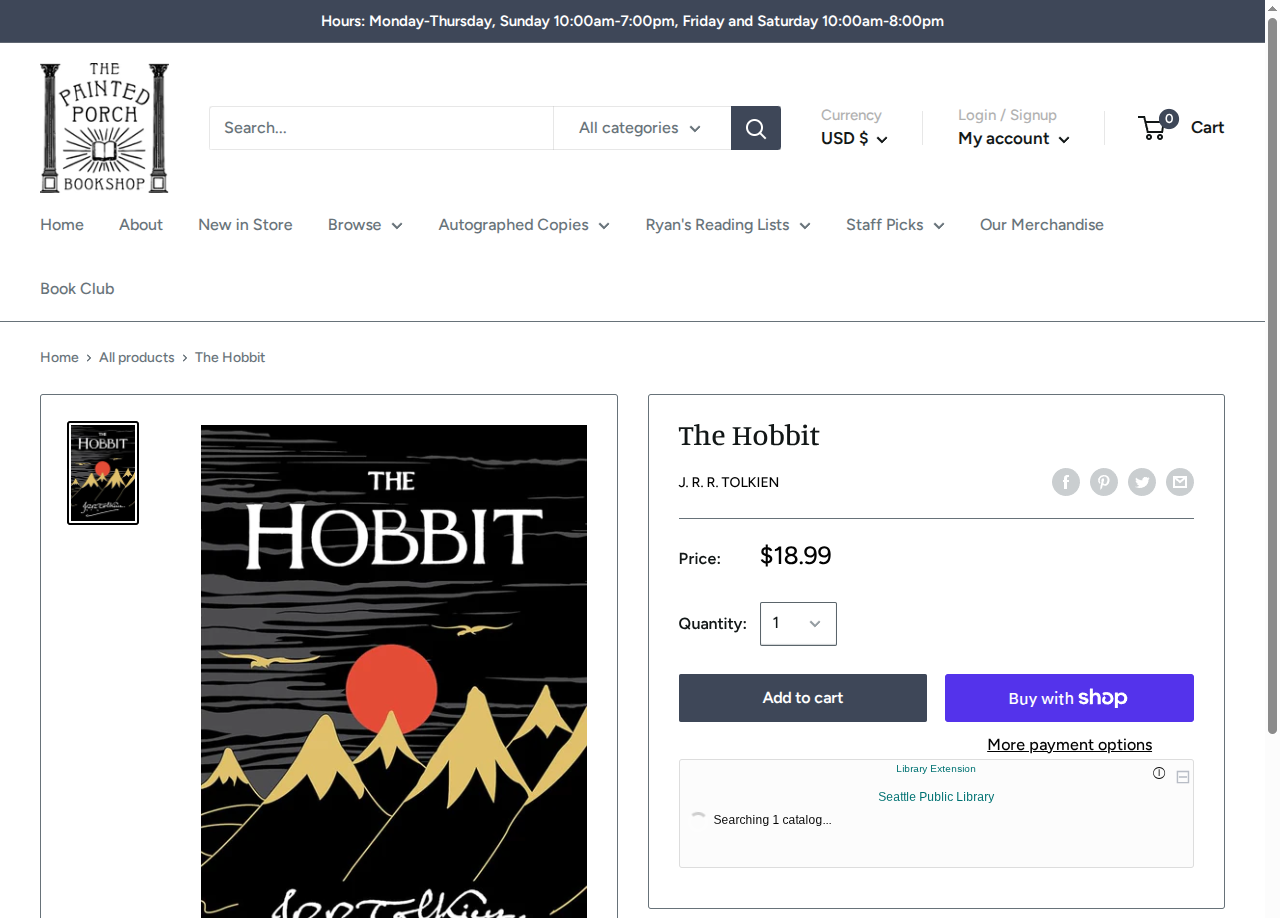 Library Extension on thepaintedporch_com - Desktop