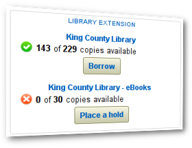 Convenient library availability as you browse the web